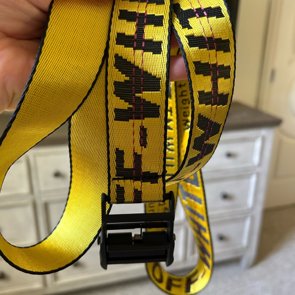Off-White Yellow Industrial Strap Belt